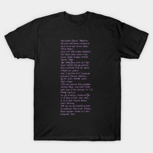 Hymn to Aphrodite: Ancient Greek poem (Violet) T-Shirt